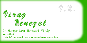 virag menczel business card